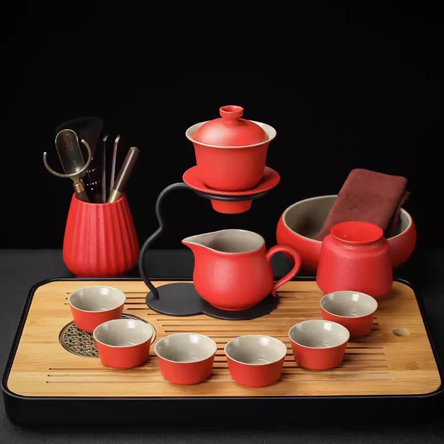 作家星正幸師:森陶岳備前茶碗共箱・布・栞